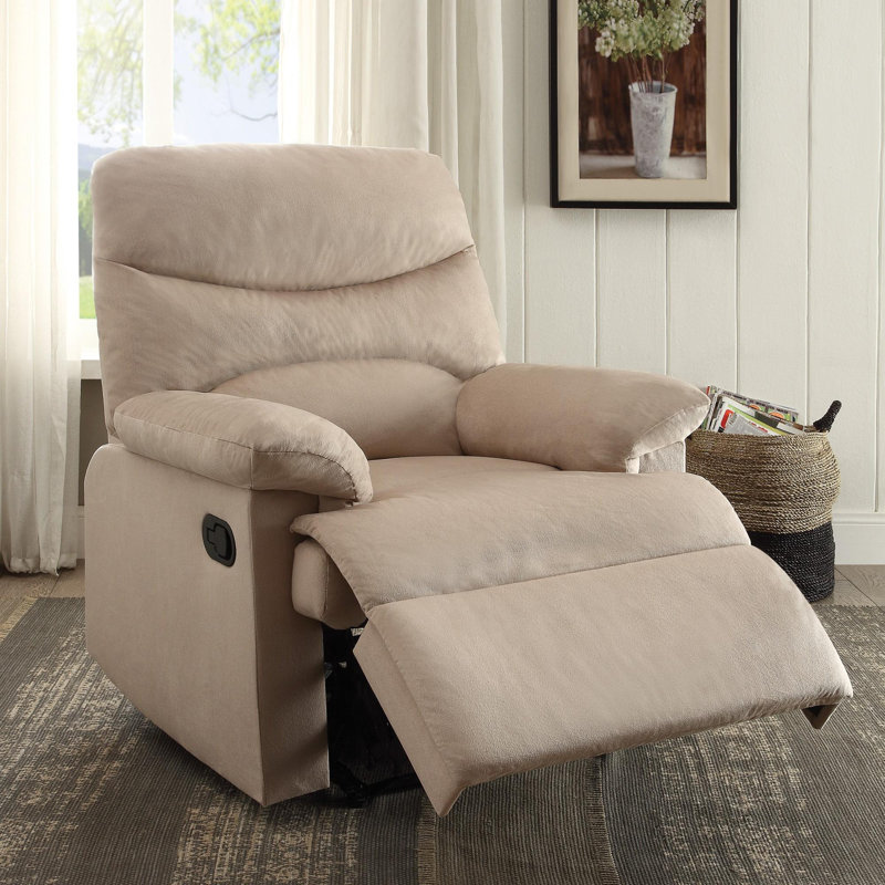 Fauteuil inclinable en tissu tissé, Tissu beige