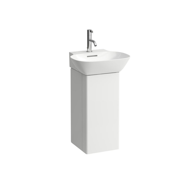Ino 17.72'' W Single Vanity, White Matt, Single Hole, Right Hinge