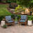ARDEN Outdoor Plush Modern Tufted Blowfill Deep Seat Set, 24 x 24