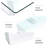 Chic Rectangular Tempered Glass Dining Table With White Support, Accommodates 6-8 Guests Elegant Solid Base, Seats People