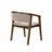 Urquhart 5-Piece Modern Farmhouse Wood Dining Set With Double V Trestle Table And Upholstered Armchairs-123820440-123820441