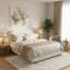 Lit plateforme tapissier en velours-138193964-138193966