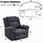 Fauteuil inclinable électrique avec chauffage et massage