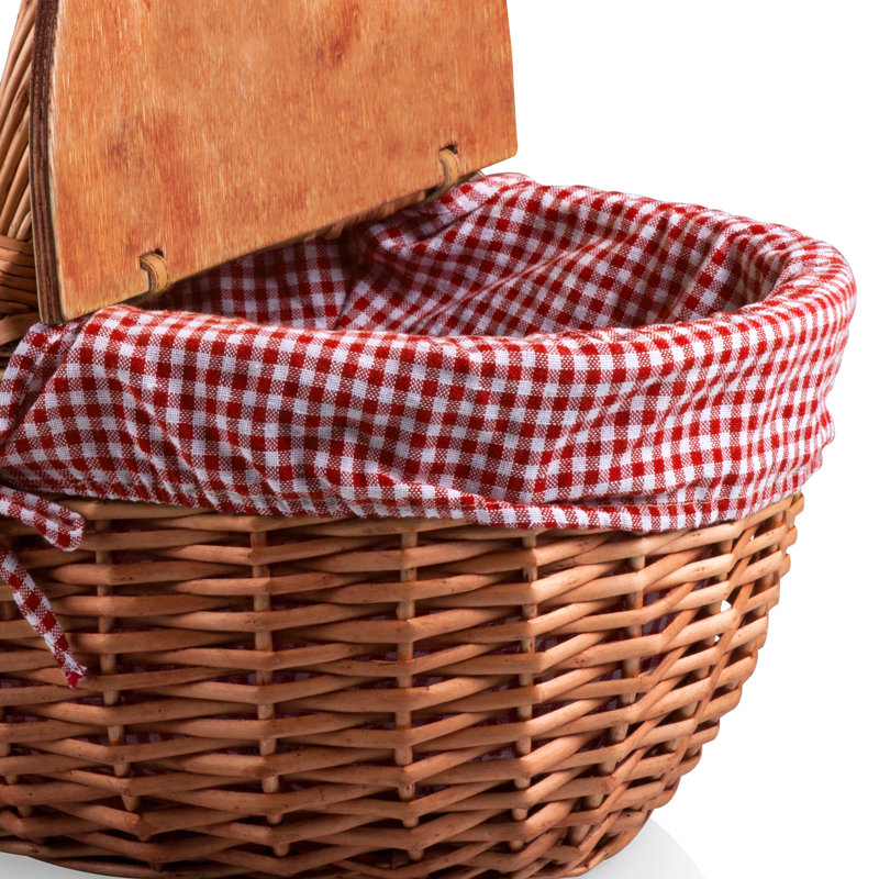 Panier de pique-nique en osier Country Country, Rouge / Blanc