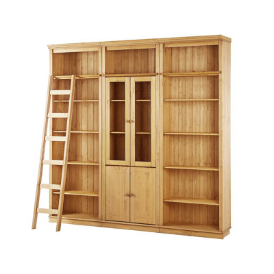 Delbis 223cm H x 222cm W Library Bookcase