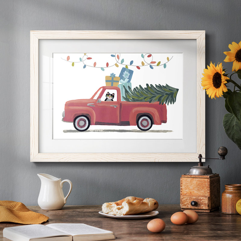 «Retro Winter Celebration Collection A», reproduction d'un seul cadre photo, Blanc, H 14 po x l 20 po x P 1,5 po