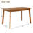 47" Mid Century Dining Table, Rectangular Kitchen Table for 4 with Solid Wood Legs, Minimalist Dining Table, Brown