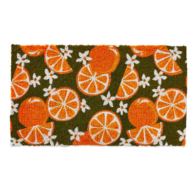 Tapis en fibre de coco orange