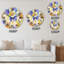 Horloge murale mauve et orange-593314924
