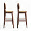 Chaise d'appoint en noyer massif (ensemble de 2)-133397269-133397271