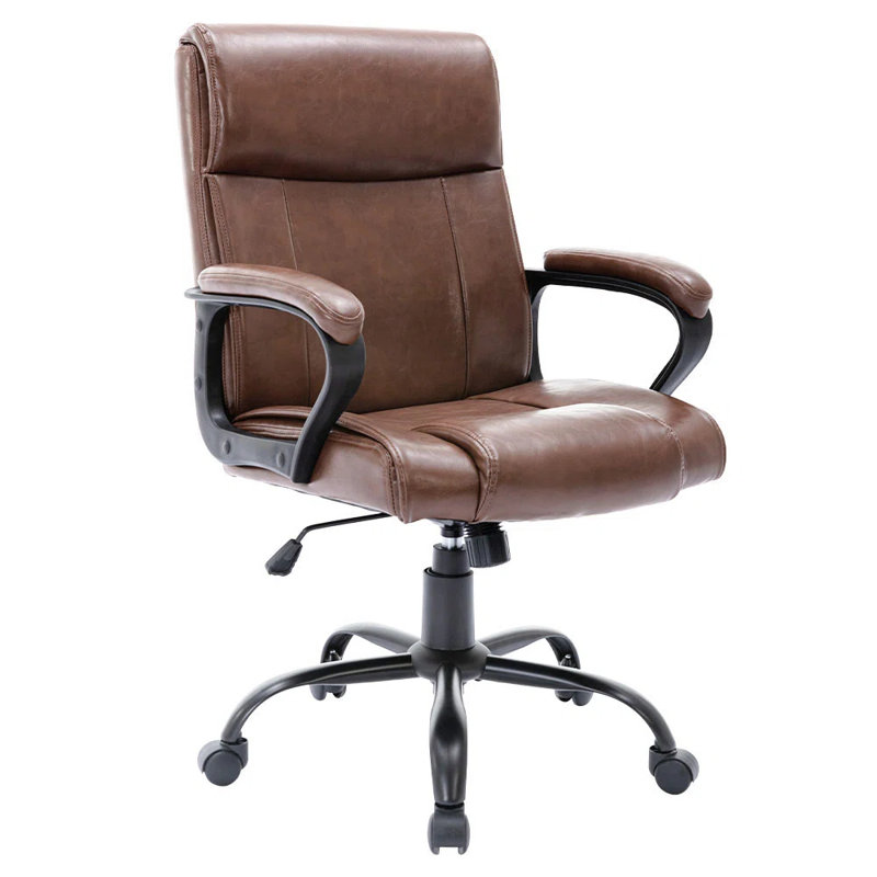 Fauteuil de bureau à dossier moyen Girsham, Brun