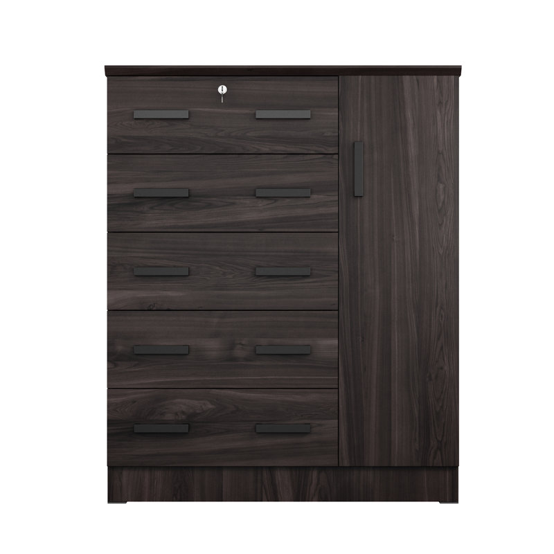 Odesser 56" Tall Dresser, Wardrobe Combo, Tobacco