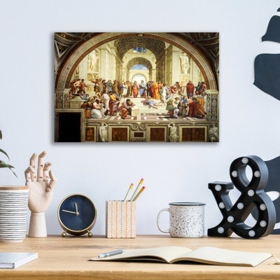 «The School of Athens» par Raphael, art en verre acrylique