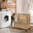 Fabric and Stainless Steel Laundry Hamper-472003999