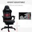 Fauteuil de jeu en cuir noir Pu