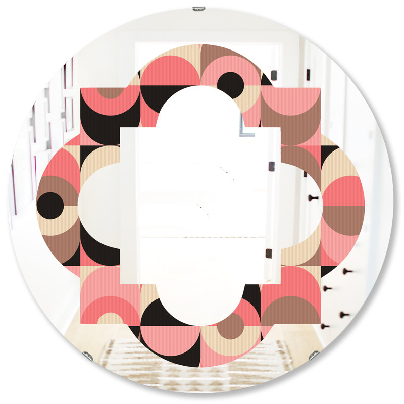 Miroir mural quadrilobe éclectique Quatrefoil, H 31,5 po x l po