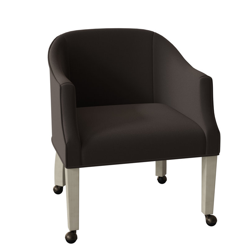 Fauteuil demi-tonneau Aiden, 9953 100% polyester vison, Espresso