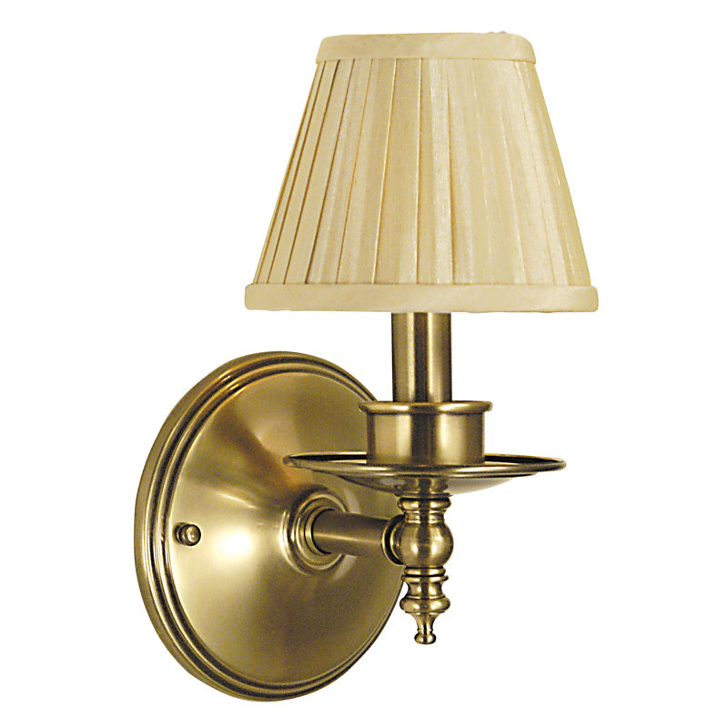 Lampe murale bougie 1 lumières Landaverde, Nickel brossé