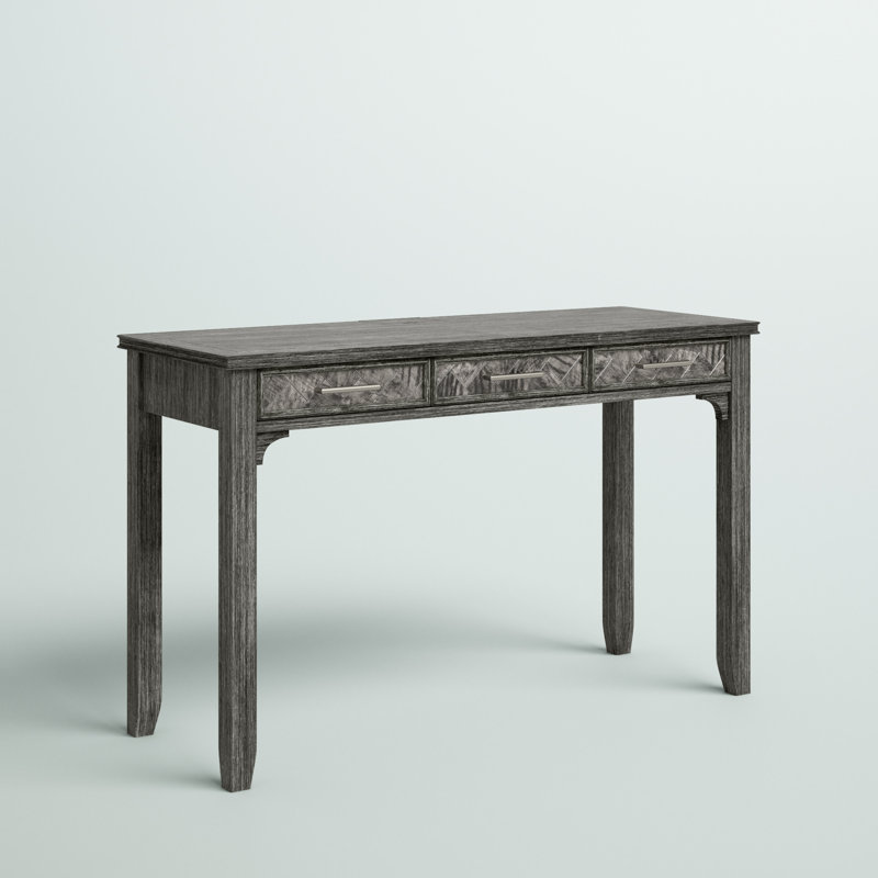 Itsham Desk with Built in Outlets, Gray