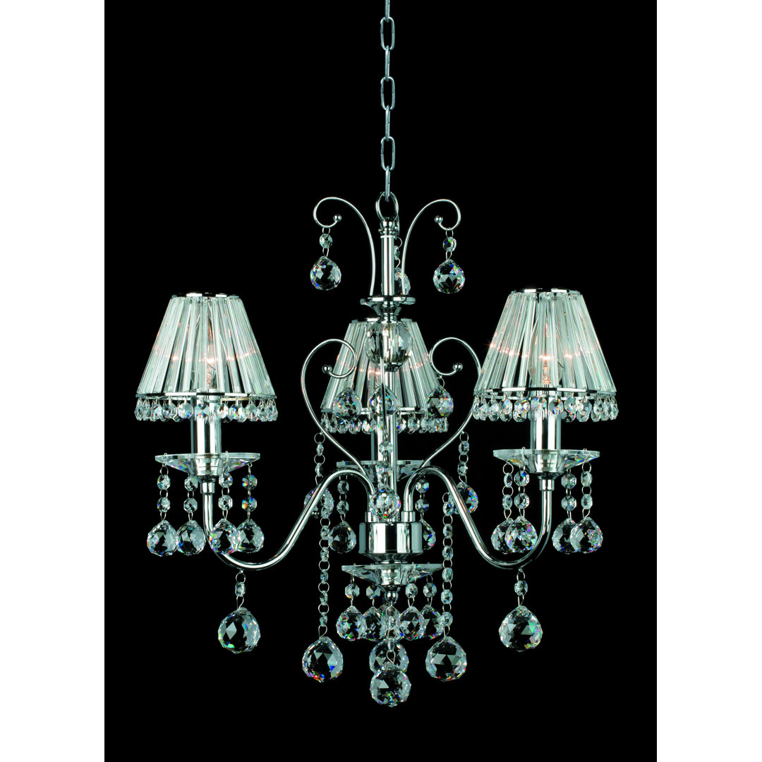 3-Light Shaded Chandelier