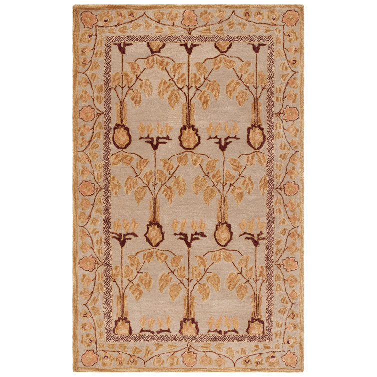 Tingley Hand Tufted Wool Pile Floral Rug