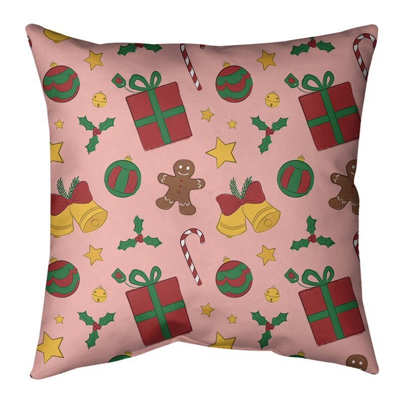 Coussin décoration de noël, Rouge, 26 po x 26 po