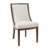 Vintage Style Upholstered Solid Wood Legs Linen Dining Chair With Backrest, With Solid Wood Frame, For Dining Room/Living Room-2089458293-2089458292