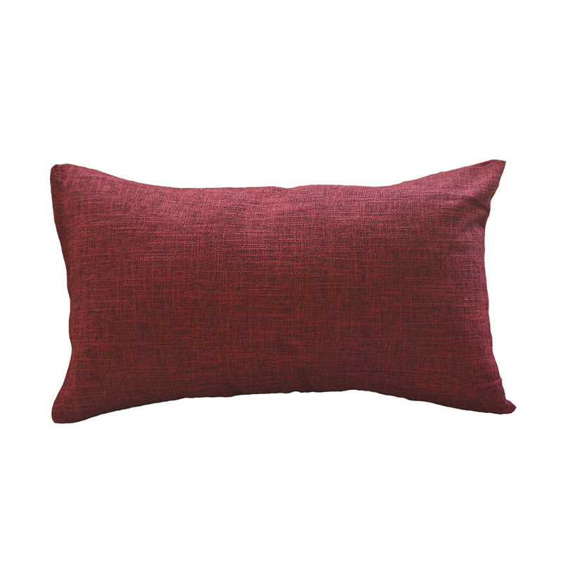 Coussin décoratif, H 12 po x l 20 po, Vin rouge