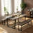 71" Rectangular Farmhouse Industrial-Style Dining Table-1643396095