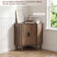Armoire de coin cannelée, armoire de plancher, 21,49 po x 21,49 po x 29,72 po, panneau de fibres à densité moyenne, 1 pièce, armoires, noyer