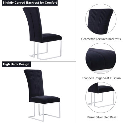Chaise d'appoint en velours Karinna