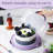 10In Plastic Cake Carrier With Handle, Round Cake Holder With Lid Pink Cake Container For 6In/8In/10In Cake(Purple)