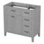 Meuble-lavabo 36 po sans lavabo, base d'armoire seulement, armoire de salle de bain avec tiroirs, cadre solide et panneau de fibres à densité moyenne, gris-118004380