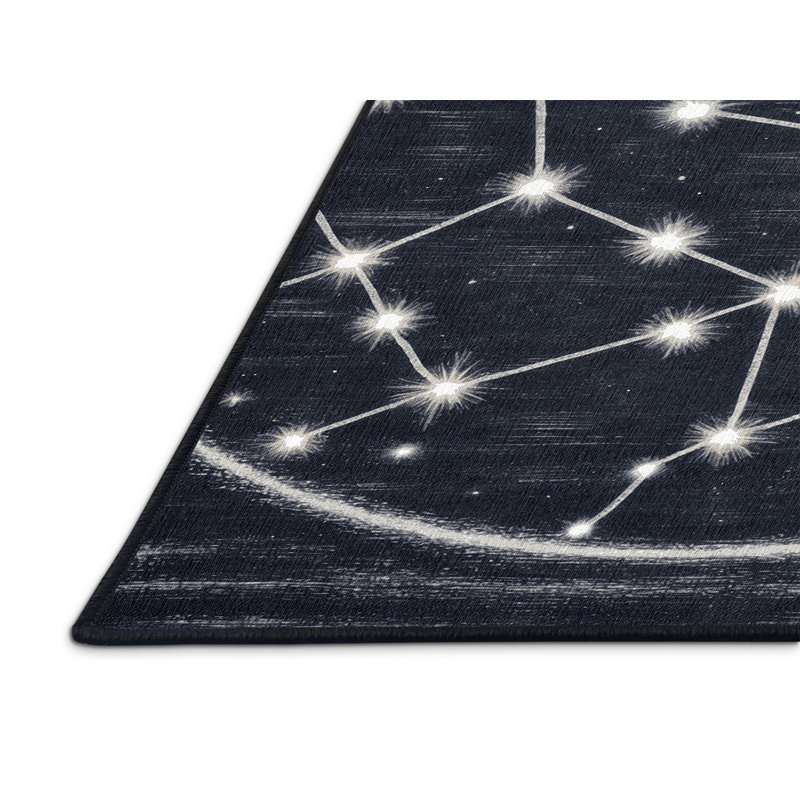 Tapis gris lavable à la machine, Rectangle de 5 pi x 8 pi