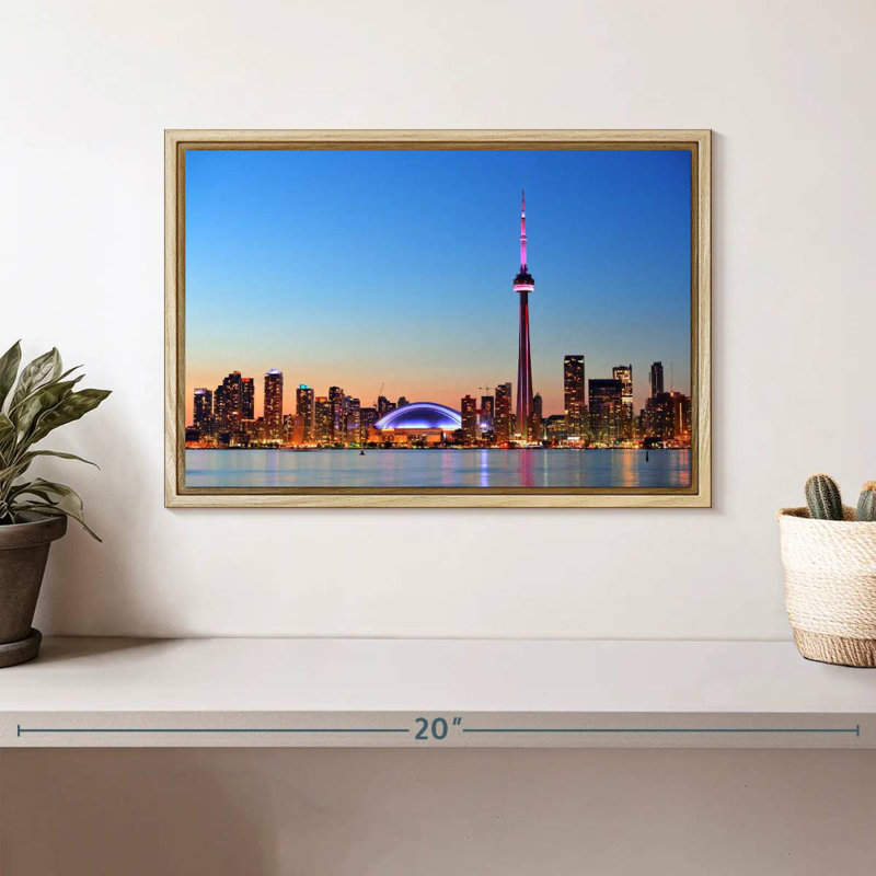 Toronto, Cadre flottant en bois naturel, 13 po x 9 po