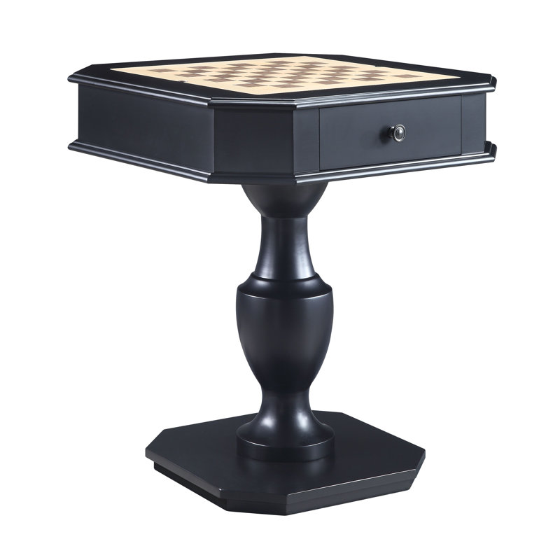 Table de jeu d'échecs réversible avec plateau de jeu Bishop (figurines d'échecs non incluses)