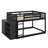 Full Over Full Bunk Bed With 4 Drawers, 3 Shelves, Wood Bunk Bed Frame With Guardrail, Ladder-2098941344