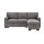 Canapé-lit modulaire réversible en tissu gris foncé 86,5 po avec 2 tiroirs et 2 ports USB Estelle-1233722642
