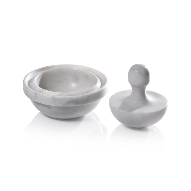 Ross Marble Spice Grinder, White