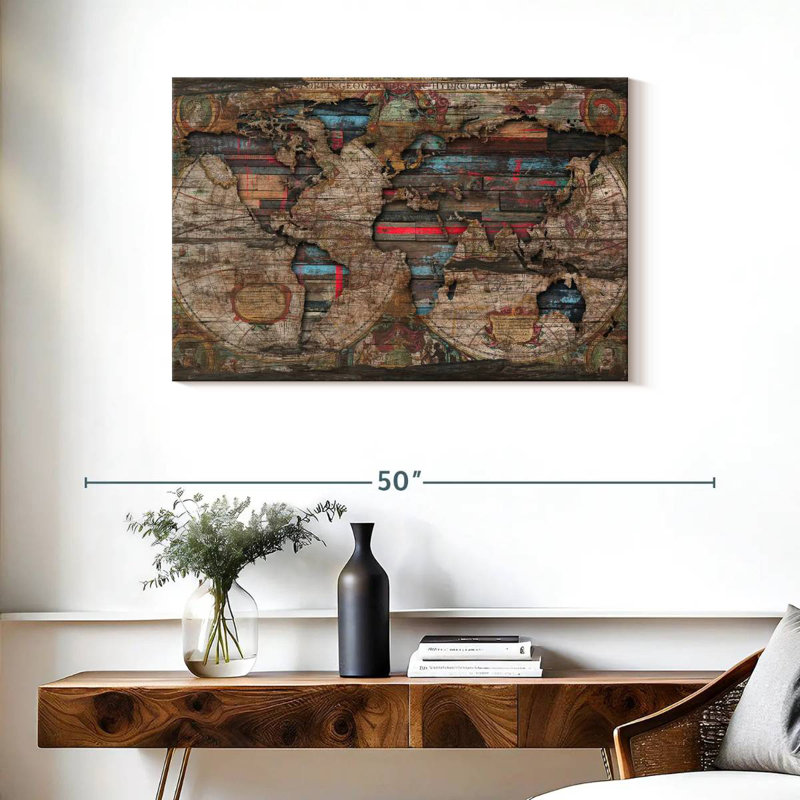 Aliaz Distress World, 24" H x 36" W
