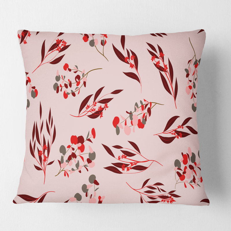 Bright Eucalyptus Pattern II Pillow, 18" x 18"