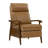 Genuine Leather Push Back Recliner Chair, Solid Wood Arm Mid Century Modern High Back Recliner, 3 Position Adjustable Manual Reclining Lounge Chair for Living Room Bedroom And Reading Nook-1675746544