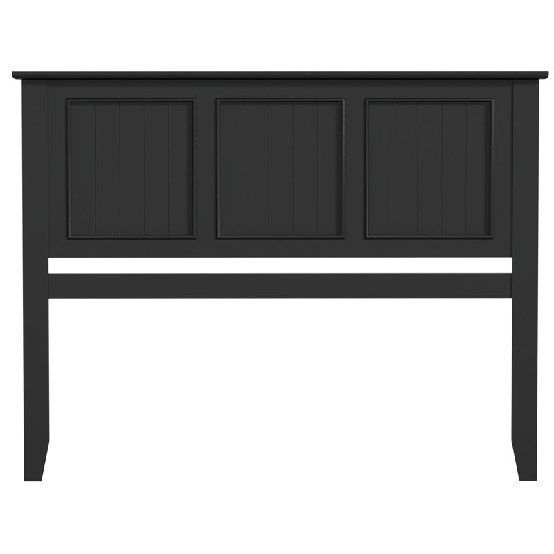 Panel Wood Headboard, Black, King