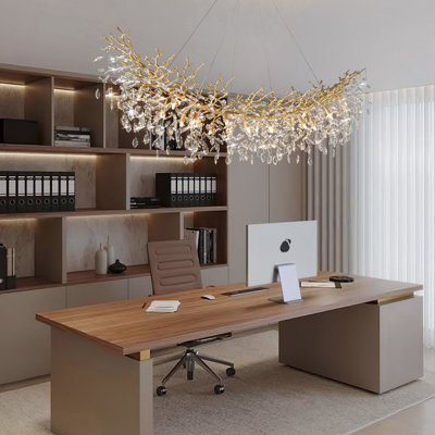 Modern Square / Rectangle Crystal Chandeliers for Dining Room, Kitchen Island