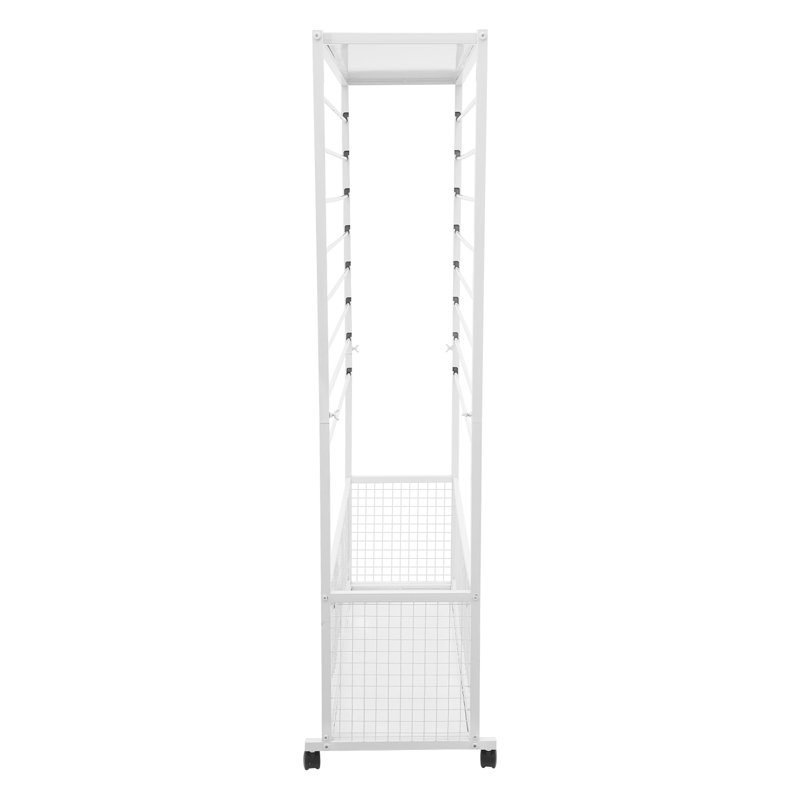 Support de rangement pour papier sur pied à 16 niveaux, Blanc, H 59,06 po x l 39,37 po x P 12,6 po