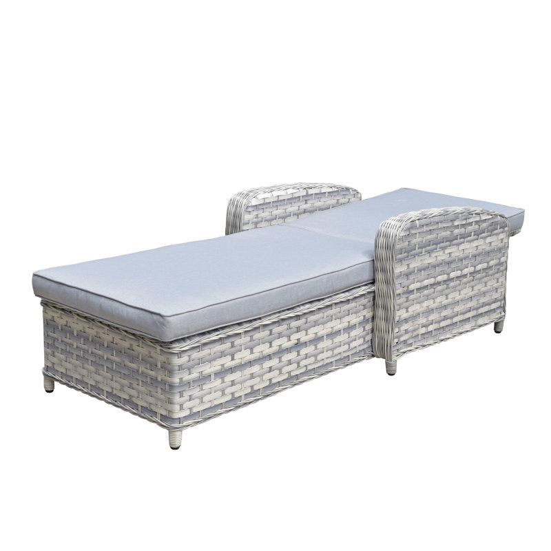 Bernadea Long Reclining Single Chaise with Cushions
