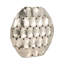 Métal Aluminium Vase moderne arrondi géométrique Design sculptural Pièce décorative contemporaine pour le salon Hall d'entrée Tablette de bureau-7387877-67074741