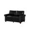 Causeuse de salon en similicuir noir