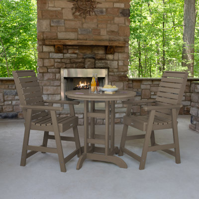 Machado 2-Person 36" Round, Counter-Height Dining Set