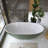 65'' x 30'' Freestanding Soaking Solid Surface Bathtub